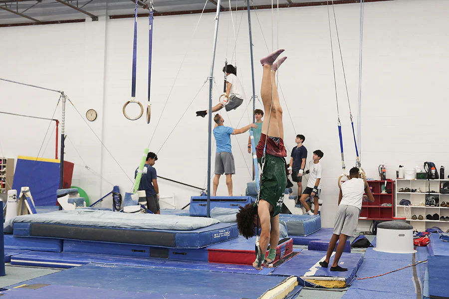 Beginner and intermediate / advanced gymnastics classes designed for school-aged boys.